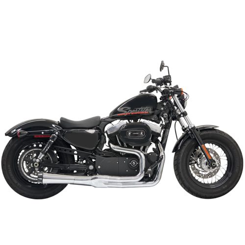 Road Rage II Mega Power System Chrome Short For 04-13 XL W/ MID OR FWD CONTROLS