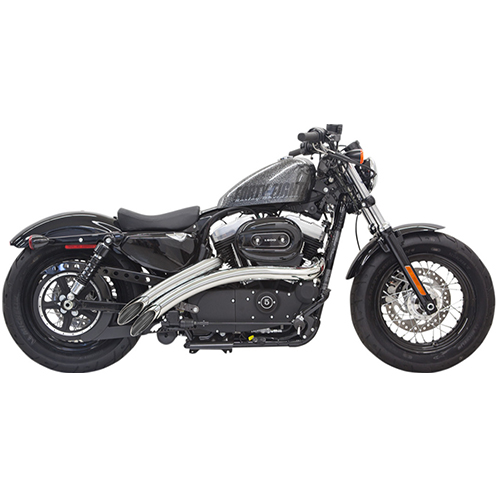 Chrome Sportster sweeper exhaust bt Bassani