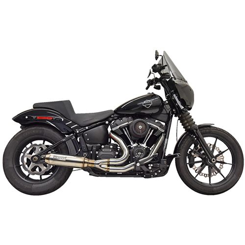 Super Bike Exhaust System with 4" Muffler - Stainless Steel For 18-23 FXFBS, FXBB AND 20-23 FXLRS