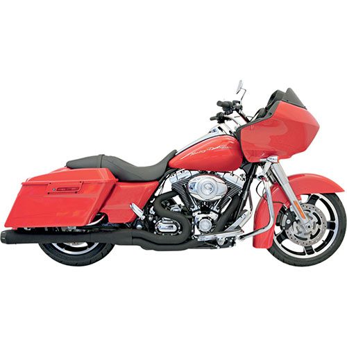 Road Rage II B4 Black Megaphone Style For 99-16 FLHT/FLHR/FLHX/FLTR