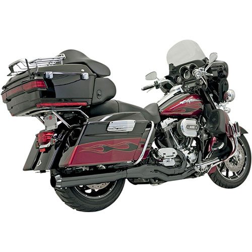 Road Rage II B4 Black Straight Can Style For 99-16 FLHT/FLHR/FLHX/FLTR