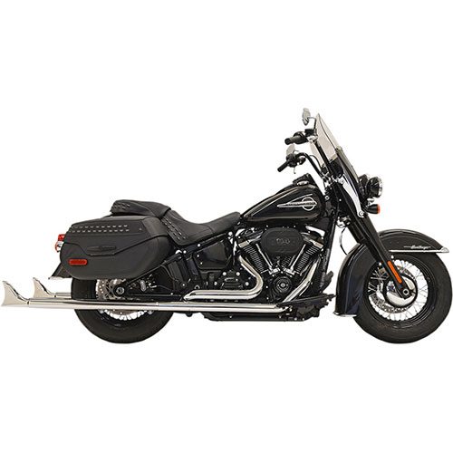 True Duals With Fishtail Mufflers 36" Chrome For 18-23 FLHC/FLDE
