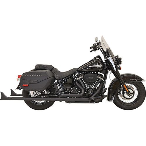 True Duals With Fishtail Mufflers 36" Black For 18-23 FLHC/FLDE