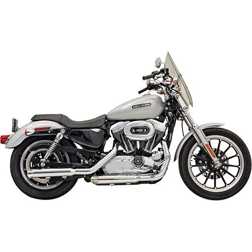 Firepower Series Mufflers Chrome Slash Cut For 04-13 XL