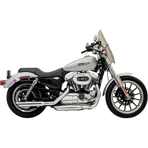 Firepower Series Mufflers Chrome Slash Down For 04-13 XL