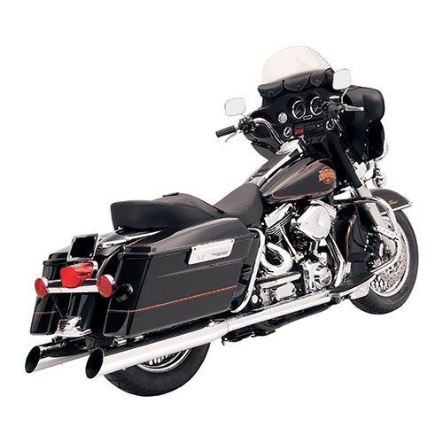 Slip On Mufflers Chrome with Slash Cut Ends For 99-16 FLT/FLHT/FLHX/FLTR/FLHR