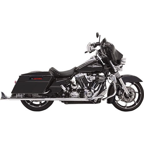 Fishtail Mufflers 33" Chrome For 99-16 FLT/FLHT/FLHR/FLTR/FLHX