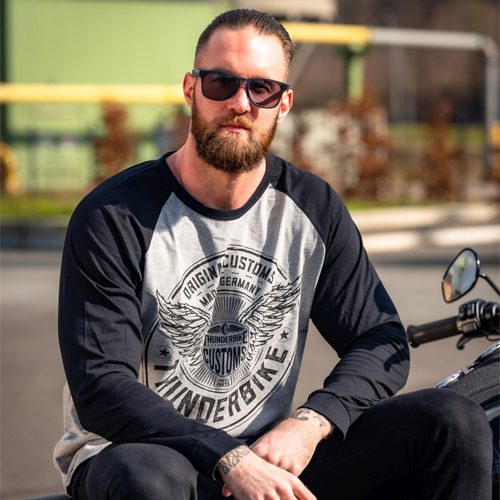 Thunderbike Longsleeve Flying Customs black/grey