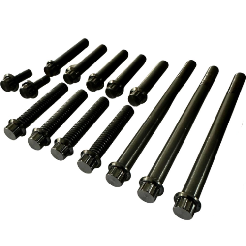 Black 12 Point Stainless Steel Engine Bolt Set FXBB 25-Later