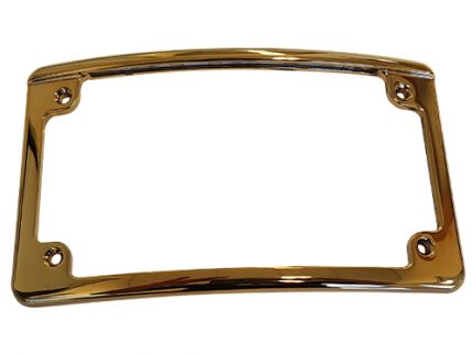 LIMITED EDITION GOLD FINISH CURVED LICENSE PLATE FRAME