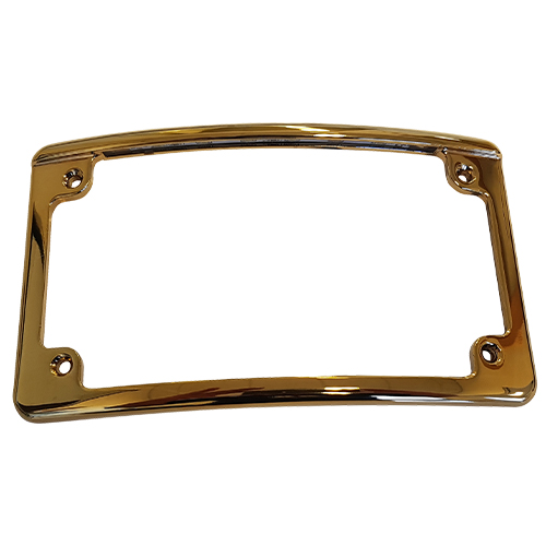 LIMITED EDITION GOLD FINISH CURVED LICENSE PLATE FRAME