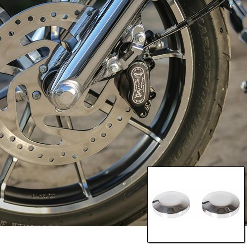 AQIMY Front Axle Cover Motorcycle Axle Nut Cap for Harley Road Glide Electra Glide Dyna 2008-2017 