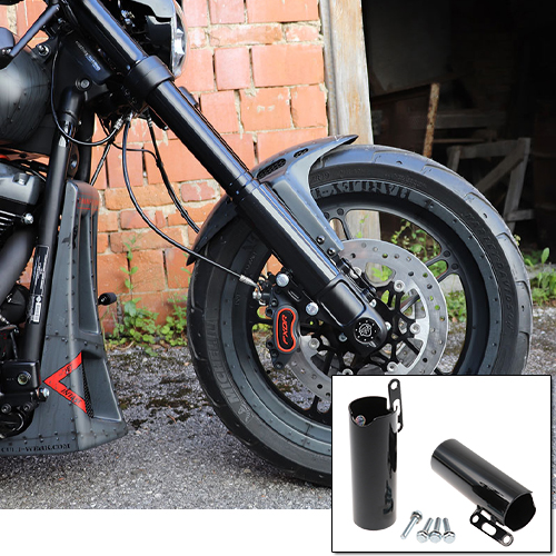 2 Piece Black Cult-Werk Lower Fork Covers for FXDR models