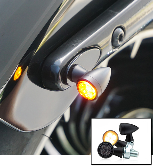 Black Bullet Indicators - Hot Bike