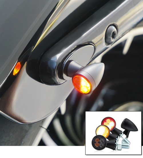 LED Black Bullet 3 in 1 Indicators - Hot Bike