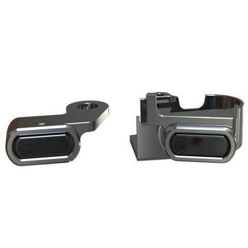 Polished Mirror Mount Under Control Indicators for 25-Up Softail Models
