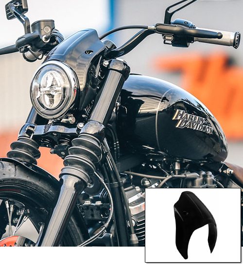 StreetBob Black Headlight Cap